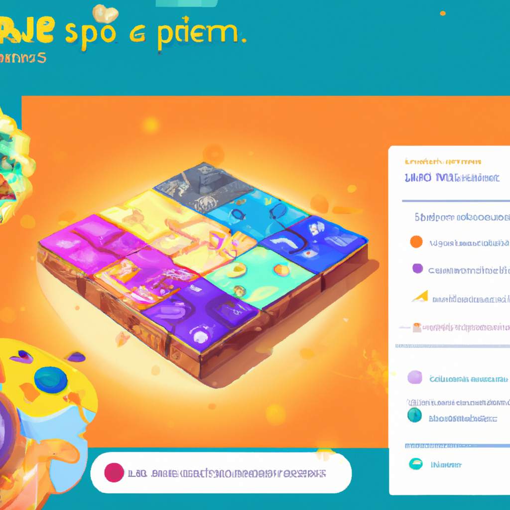 Screenshot: platform puzzle with glowing accents and tiled background